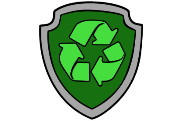 Eco-Friendly Shield with Recycling Symbols