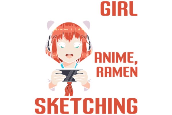 Girl, Anime, Ramen, Sketching