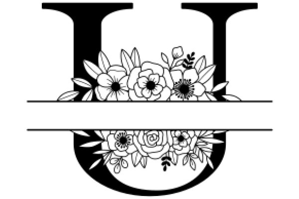 Elegant Logo with Floral Design and Letter 'U'