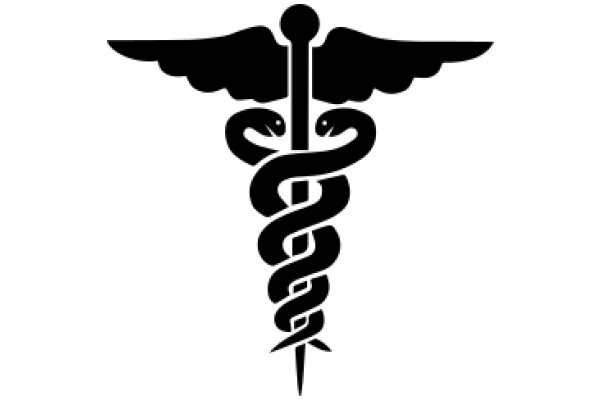 Stylized Medical Cross with Snake Design