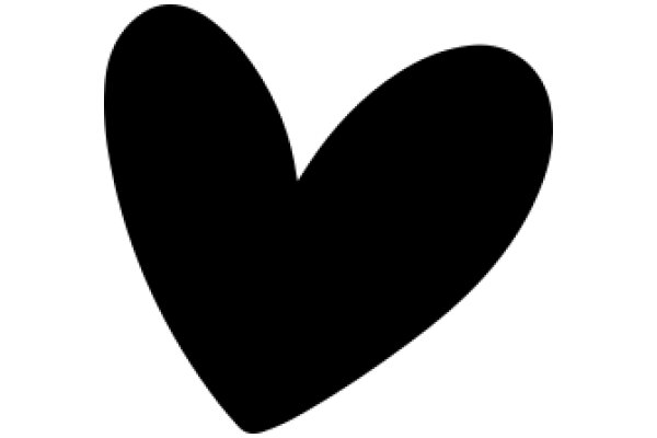 Simplistic Black Heart Emoji