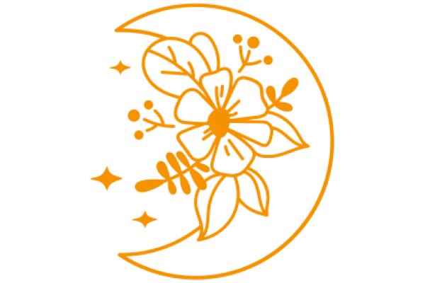 A Whimsical Moon with a Flowery Companion