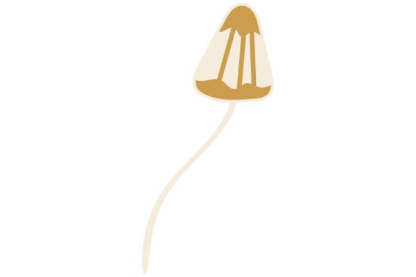 A Whimsical Illustration of a Mushroom-like Object with a Stem