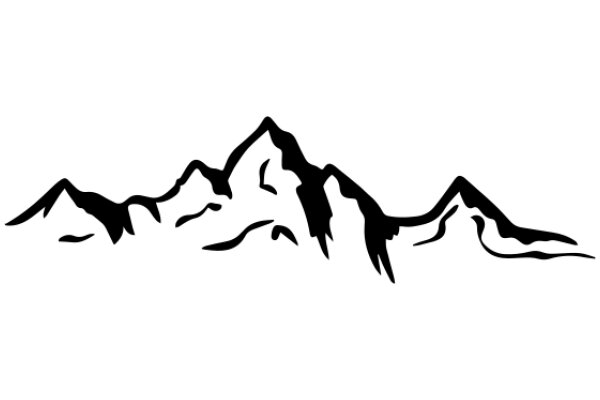 Simplistic Mountain Silhouette