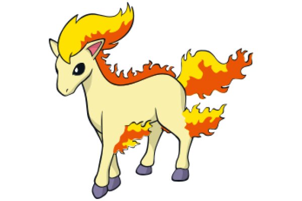 Vividly Illustrated, Flaming-Tailed Unicorn