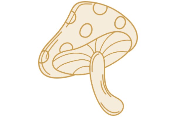 A Delightful Illustration of a Mushroom with a Stem