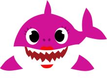 Vibrant Pink Shark with a Smile