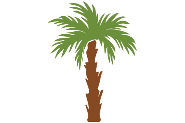 Simplistic Digital Art of a Palm Tree