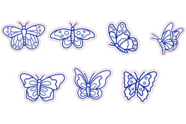 A Collection of Stylized Butterfly Designs