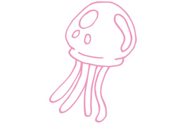 Whimsical Pink Octopus Drawing