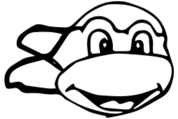 Simplistic Line Drawing of a Smiling Cartoon Character