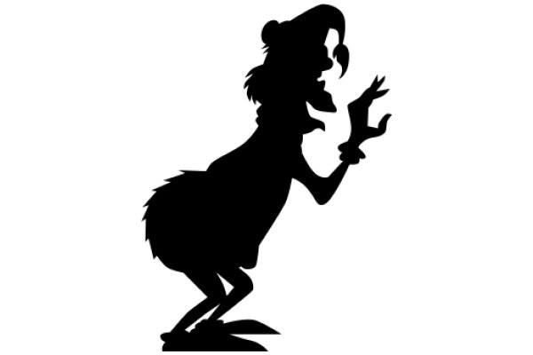 Silhouette of a Character with a Bird