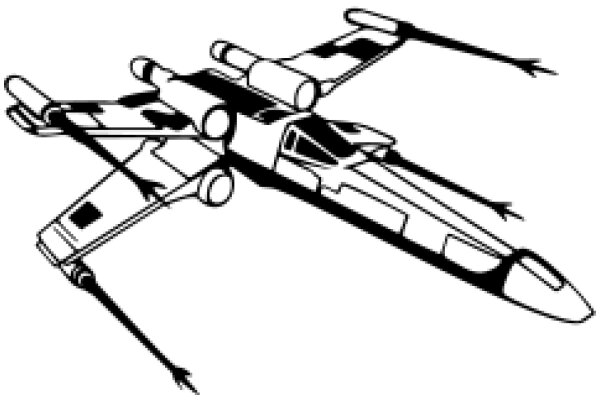 A Stylized Drawing of a Star Wars TIE Interceptor