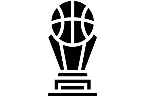 Stylized Logo of a Basketball Trophy