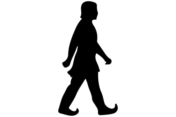 Silhouette of a Person Walking