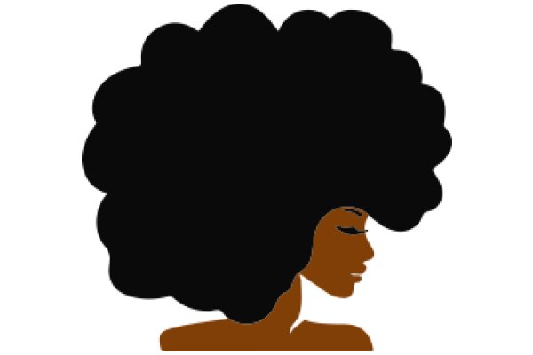 Stylized Portrait of a Woman with Afro Hair