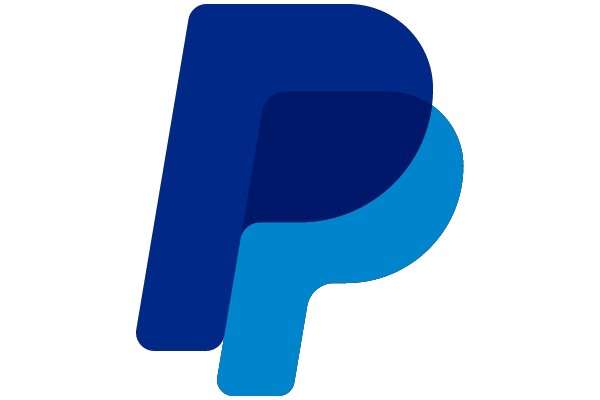 Stylized Logo of the Letter 'P' in Blue and White