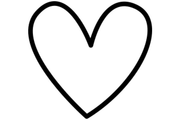 Simplistic Black Line Heart