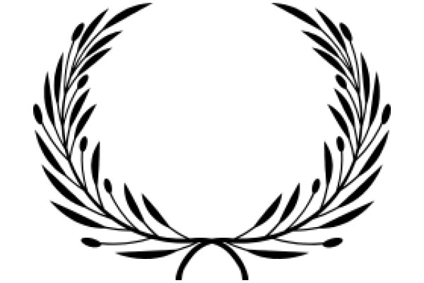 Elegant Black Laurel Wreath Design