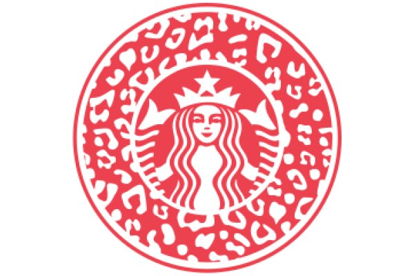 Stylized Starbucks Logo with Floral Patterns