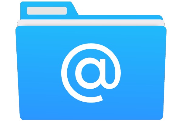 Digital Icon: A Blue Envelope with a White At Symbol