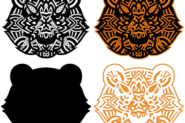 Stylized Animal Logos: A Collection of Black and Orange Designs