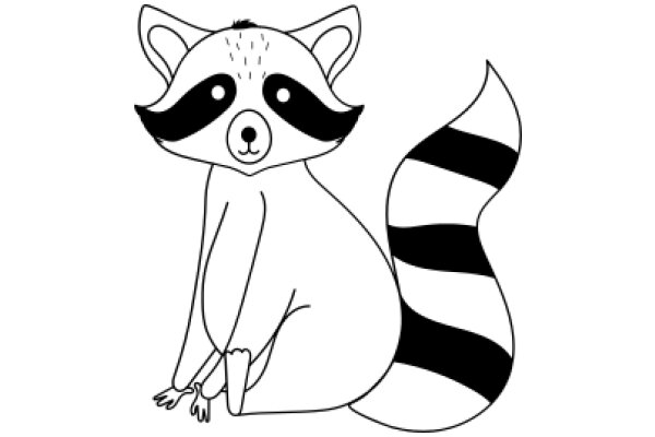 A Playful Rendering of a Raccoon Character