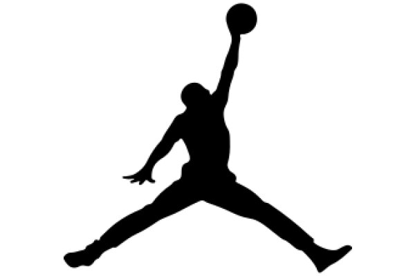 Silhouette of a Basketball Player in Mid-Air