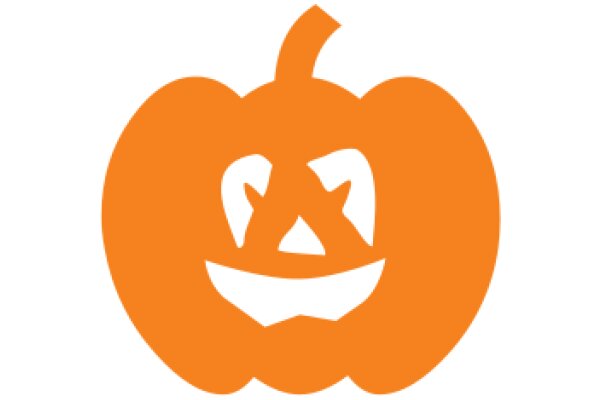 Halloween-Themed Icon: A Smiling Orange Pumpkin