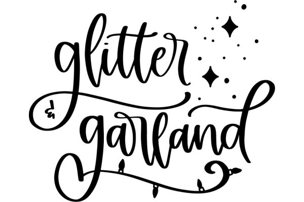 Stylish Sign for Glitter Garland