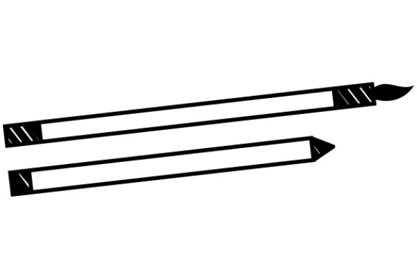 Simplistic Illustration of a Pencil and Eraser Set