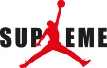 Supreme Jumping Basketball Player Logo