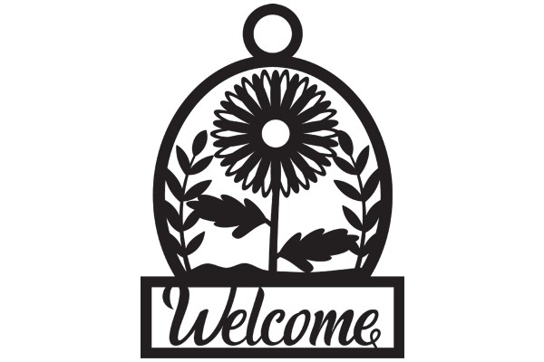 Welcome Sign with Flower Design