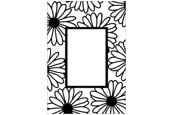 A Flowery Frame with a Square Centerpiece