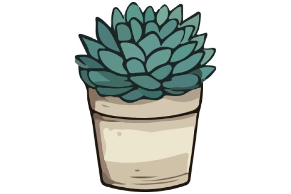 Digital Art: A Pixelated Plant in a Pot