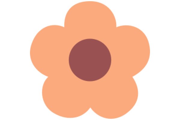 Simplistic Flower Icon: A Digital Artwork