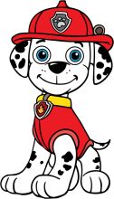 A Dalmatian Puppy in a Firefighter Uniform