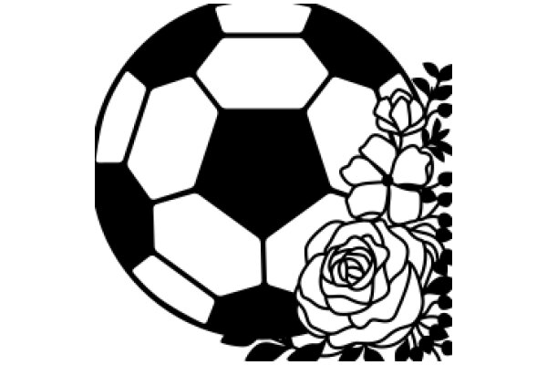 Soccer Ball and Rose Emblem