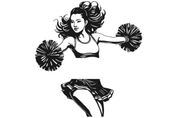 Illustration of a Cheerleader in Action