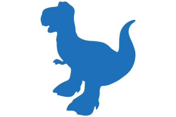 A Blue T-Rex Silhouette