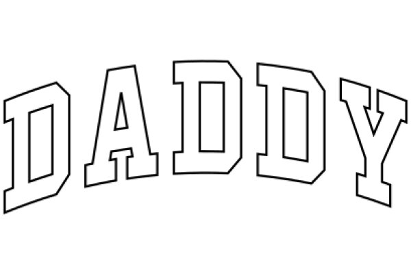 Simplistic Logo of the Word 'Daddy' with a Stylish Font