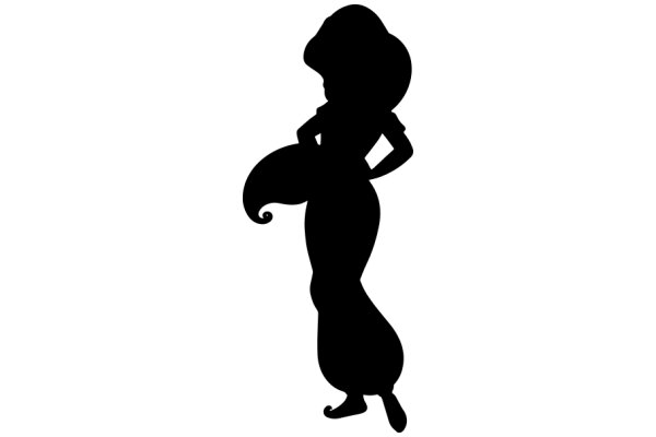 Silhouette of a Stylish Mermaid