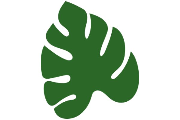 Stylized Green Leaf Design