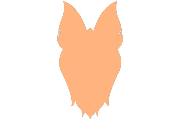 Stylized Orange Butterfly Vector Graphic