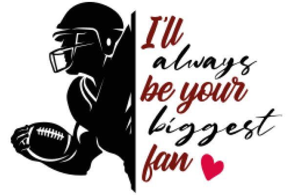 A Silhouette of a Football Player with a Heartfelt Message