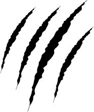 Stylized Claw Marks on a White Background