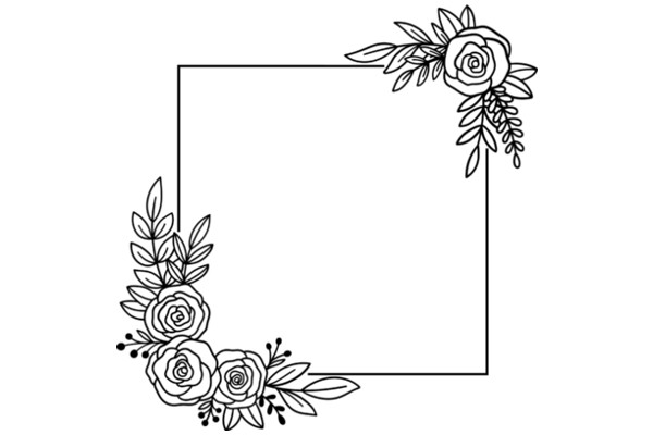 Elegant Floral Border: A Illustration