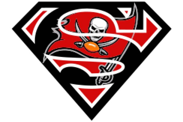 Superhero Logo with Skull and Football Design