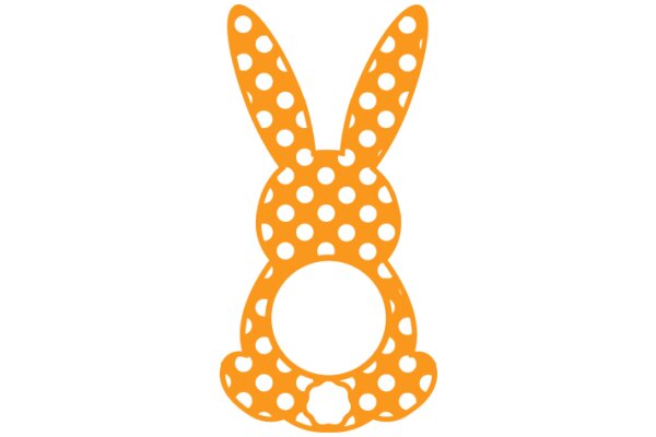 Vibrant Orange Bunny with Polka Dots