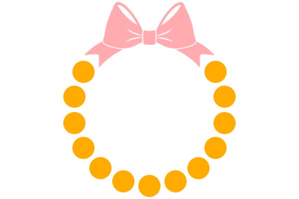 A Whimsical Pink Bow with Yellow Circles